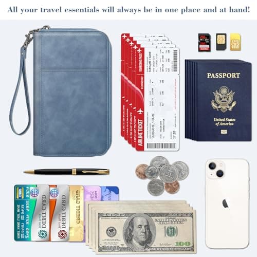 FINTIE Passport Holder Travel Wallet for Family — view 5