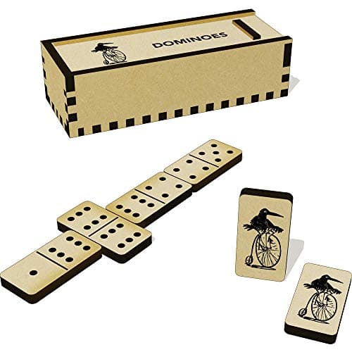 Azeeda 'Crow Riding Bike' Domino Set with Box (DM00020713) — view 2