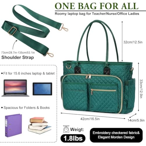 APXEL Laptop Bag Briefcase for Women Large Laptop, 15.6 inch Teacher Bag — view 3