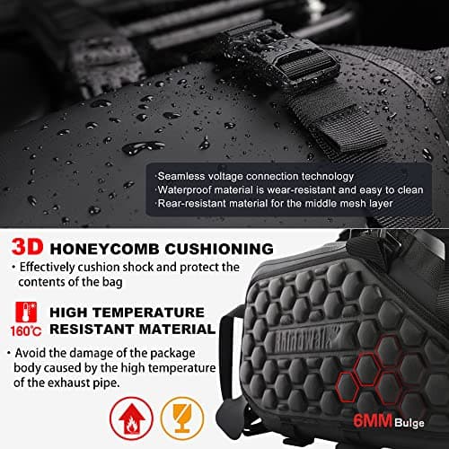 Rhinowalk Motorcycle Saddle Bag Waterproof 18L (9L*2) Motor Saddlebags Side Bags Pannier Bag Trunk Motorcycle Accessory — view 3