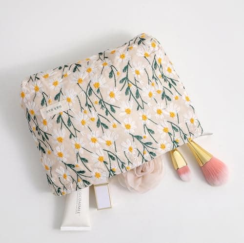 ONEGenug Makeup Bag, Set 2 Cosmetic Bags, Portable Pencil Case Makeup Pouch Travel Essentials Toiletry Bags for Women Girls — view 3