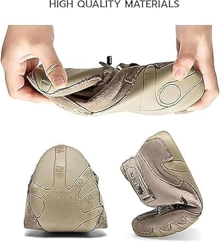 Waterproof Shoes Waterproof Breathable Walking Shoes Suede High Boots Non-Slip Breathable Casual Sneakers for Walking Hiking Camping & Driving Mountain Outdoor Leisure Sneakers Grey — view 2