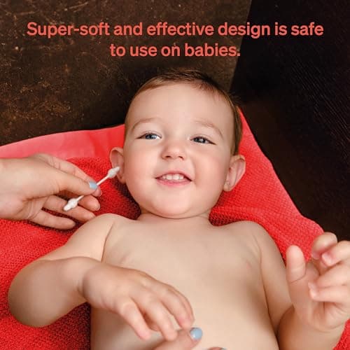 Love Noobs Baby Safety Cotton Buds, 100% Organic Cotton Earbuds for Babies, 240 Pieces, Ultra Soft Q Tips for Ears, Safety Cotton Swabs Suitable for Entire Household — view 3