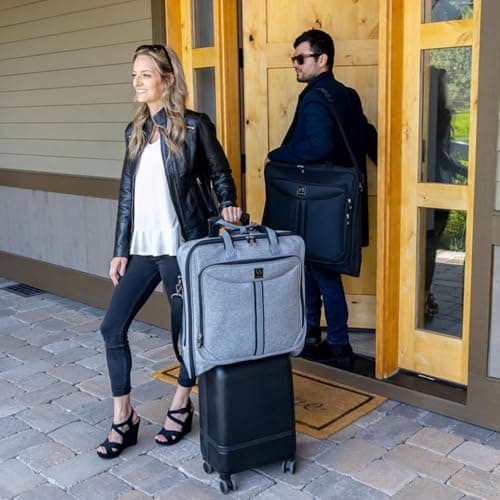ZEGUR Premium Suit Bag Carry On - Garment Bag for 4 Suits or Dresses - Travel & Business Suit Carriers with Shoulder Strap and Laptop Compartment — view 2