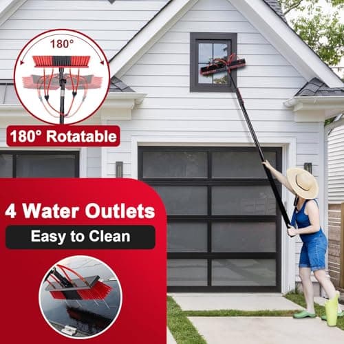 33ft Carbon Fiber Waterfed Cleaning Pole Kit10m Pole & 20m Hose with Soap Dispenser for SoPanels Roofs and Car WashingUltimate Reach & Efficiency — view 4