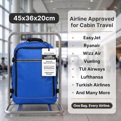 Easyjet Cabin Bag 45x36x20 Carry On Bag New Easyjet 45x36x20 - Blue — view 6