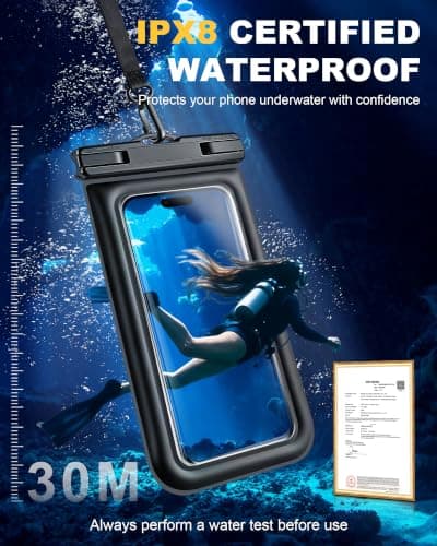 CITAMAMA Floating Waterproof Phone Pouch, 2 Pack IPX8 Dry Bag Case Up to 7" — view 4