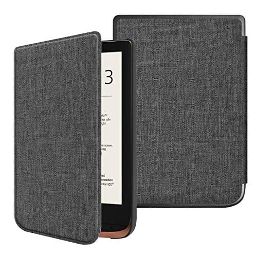 Fintie Slimshell Case for Pocketbook Touch HD 3 / Touch Lux 4 / Basic Lux 2 E-Reader - Premium Lightweight Fabric Cover with Auto Sleep/Wake Function, Denim Charcoal