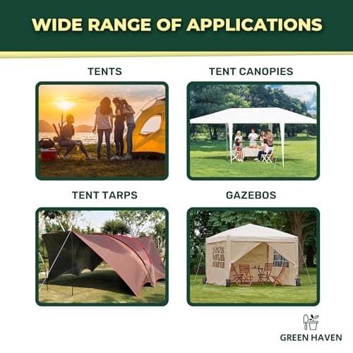 Green Haven Tent Pegs 20 Pack | Galvanised Metal Heavy Duty Ground Stakes — view 6