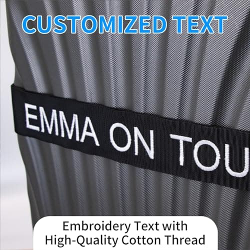 Personalized Luggage Straps Personalized with TSA Approved Lock, Custom Embroidered Name Travel Suitcase Belt with Buckle, 200CM Adjustable Luggage Straps (TSA Approved Lock, 1) — view 2