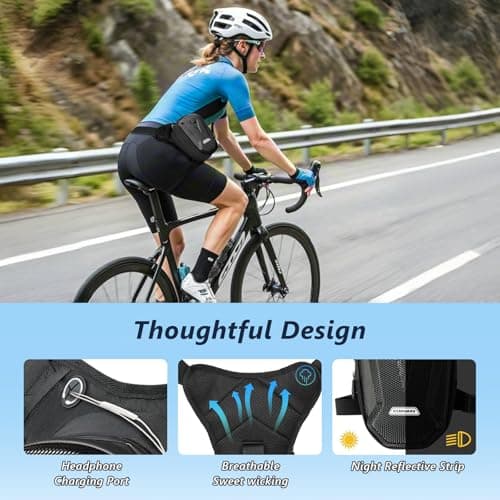 flintronic Leg Bag, Motorcycle Leg Bag, EVA Hardshell Durable Hiking Waist Pack, with Headphone Jack, Waterproof Multi-Function Sports Hip Bag for Men Women Cycling Running Traveling and Fishing — view 4