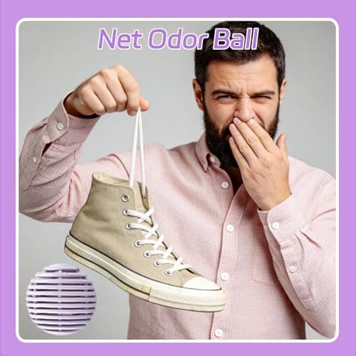 Aoyfuwell 12 PCS Shoe Deodorizer，Odour Eaters，Long-Lasting Deodorizer, Reusable Shoe freshener, Keeps Shoes Fresh for 24 Hours.Lavender-Scented Shoe deodorizing Balls。 — view 4