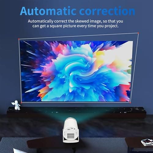 Portable Mini Projector with 2 Gamepad, X30 130 Inch Outdoor Video Game Console Projector with Classic Game 20000+, 4K Screen Theater Movie Projector Support WiFi, Bluetooth with Controller — view 3