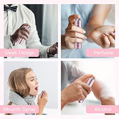 Toureal 8ml Atomizer Perfume Spray Bottle for Travel, Empty Refillable Cologne Dispenser, Portable Sprayer (3 Colors) — view 4