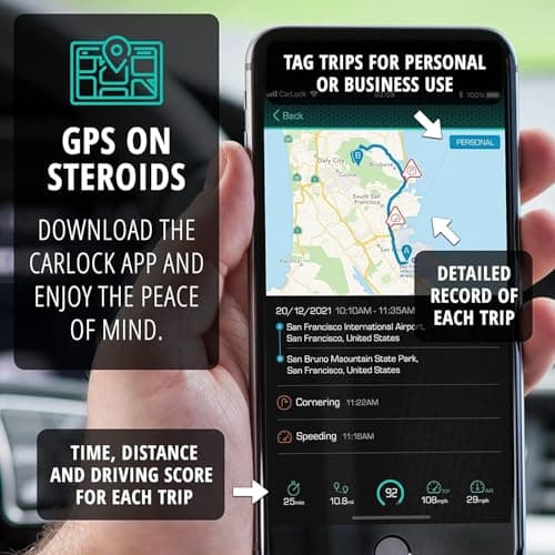 CARLOCK Anti Theft Car Device - Real Time UK 4G LTE Car GPS Tracker & Car Alarm System Security - OBD & Phone App - Auto Van Vehicles Tracking & Instant Alert of Suspicious Behavior — view 5