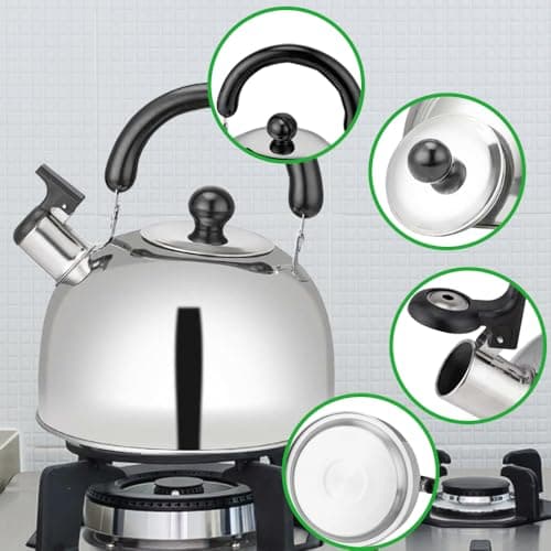 Ram© 3L Heavy Duty Camping Kettle Gas Stove Portable Tea Pot — view 3