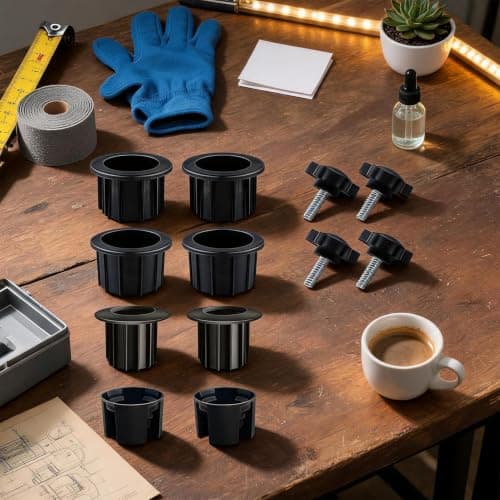 Umbrella Pole Adapter Heavy Duty Threaded Hand Knob Dustproof Adapter — view 3