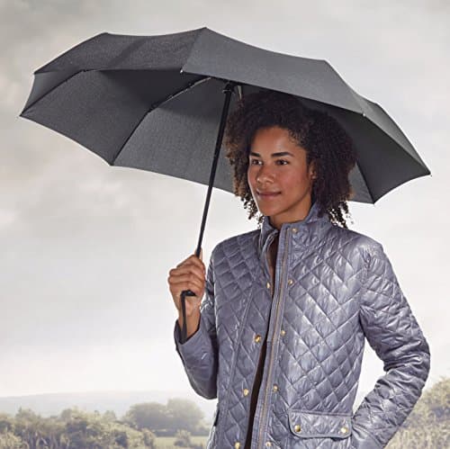 Amazon Basics Octagonal Automatic Travel Umbrella, Black, 28 x 98 cm — view 2