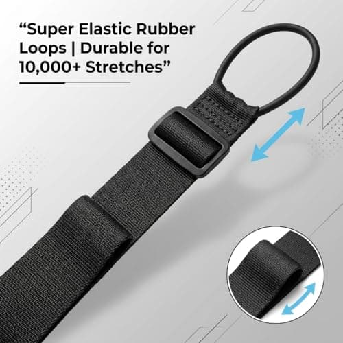 2 Pcs Luggage Straps for Suitcases,Adjustable Luggage Connector Elastic Straps,Add a Bag Suitcase Fastening Belt with Bungee,Black Nylon Strap Multi Accessories,for Bags Backpack Travel Case Attach Be — view 4