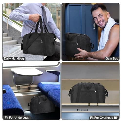 Fentar Small Gym Bag, Waterproof Travel Bag Ryanair Cabin Bags 40x20x25 CM, Removable Shoulder Strap Sports Bag, Gym Duffel Bag, Small Holdall Overnight Bags for Women Men Sport Gym Weekend Trip — view 6