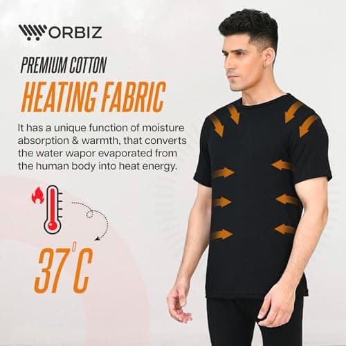 Thread Linens 3 Pack Mens Thermal T Shirt, Body Warmer Base Layer Underwear Top for Men Size S-XXL (Blue, M) — view 4