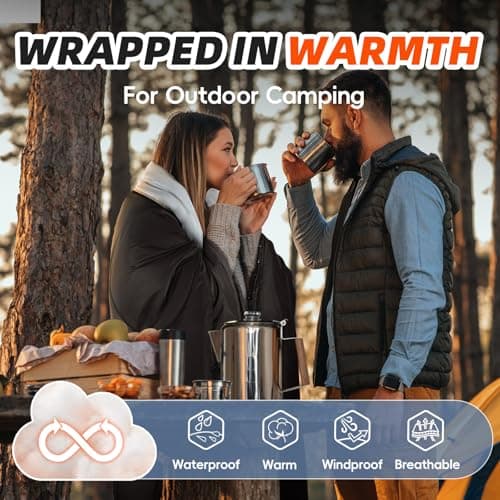 MEREZA Sleeping Bags XL for Mens Large Wide Sleeping Bag for Camping Big and Tall Sleeping Bags for Women Adults Warm with Compression Sack Cold Weather & Warm (Black) — view 5