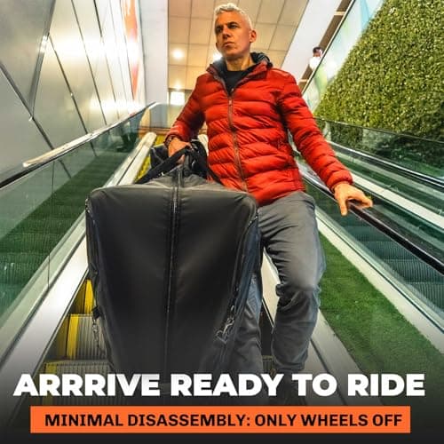 LOOMA MOTION Bike Travel Bag Airplane – Box for Air Travel | Durable Bike Cases with Full Protection | Fits Road & TT Bikes with Wheels, Safe Case for Flying — view 4