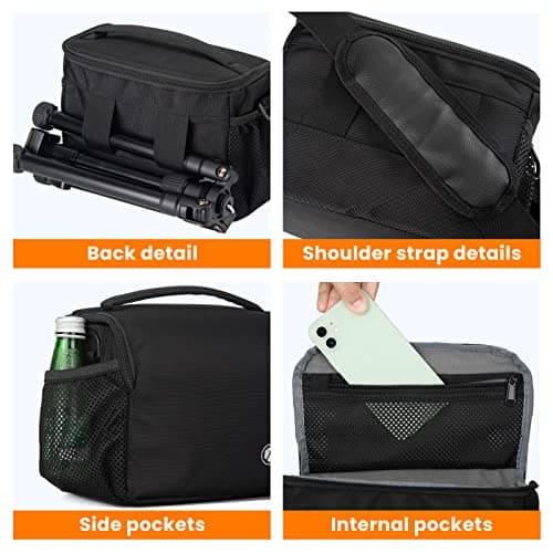 TARION Small Camera Sling Bag Compact Messenger Bag Fits 1 Camera 2 Lens — view 4