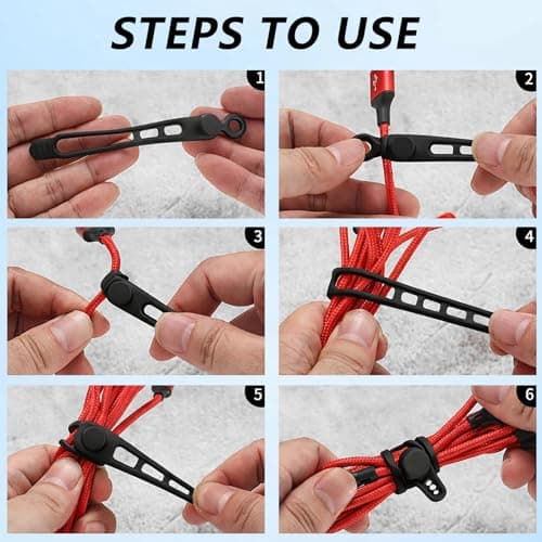 30 Pack Reusable Silicone Cable Ties Clips, Black Organiser — view 3