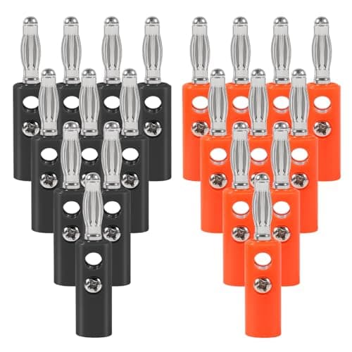 AITRIP 20PCS Banana Cable Plugs,4mm Banana Plugs Socket Banana Cable Connectors Speaker Wire Connections Banana Plug 4mm for Speaker Wire Audio Speaker Connectors