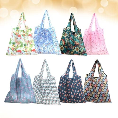 HONMEET 8 Pcs Large Foldable Shopping Bag Waterproof in Polyester — view 6