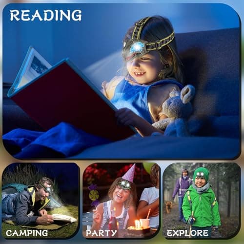 QCTOYS Velociraptor Dinosaur Headlamp 2 Lighting Modes Adjustable Headband — view 5
