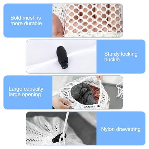 20x24 Inch Durable Mesh Laundry Bag with Secure Drawstring, Ideal for Home and Travel, Protects Delicates and More — view 4
