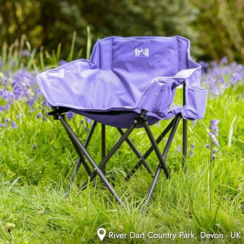 Trail Buzzard Kids Bucket Camping Chair, Purple — view 2
