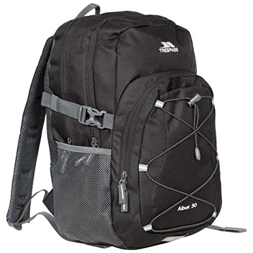 Trespass Mens Backpack Albus - Perfect Rucksack for School Hiking Camping or Work, 30 Litre with Padded Straps, Multi Function With Internal Pockets — view 3