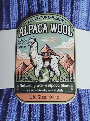 Alpaca Merino Wool Socks – Warm Thermal Winter Socks, Soft, Breathable, Moisture Wicking, Durable, Skin Friendly (UK, Numeric, 3, 5, Regular, Regular, Lavender) — view 6