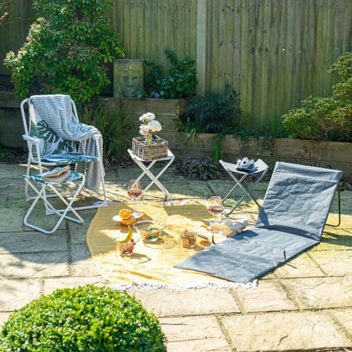Harbour Housewares Folding Stools - Black - Pack of 2 - Canvas Camping Stool Adults Small Portable Lightweight Outdoor Foldable Garden Seat for Fishing, Travelling, Picnics — view 2