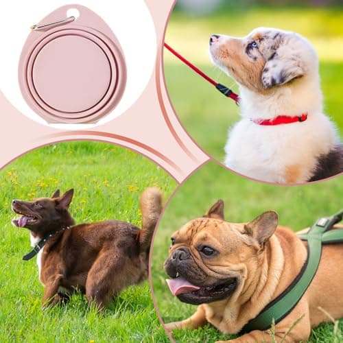 Dog Water Bowl, Portable Food Bowl, Puppies Kittens, Pet Supplies, Foldable Feeder Dish, Lightweight Compact Travel Pets Bowls for Small Dogs and Cats, 11.81 x 5.28 x 1.97 Inches — view 5