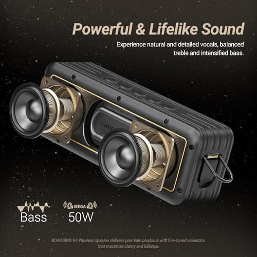 BOGASING G4 Portable Bluetooth Speaker with 50W Full-Bodied Sound — view 2