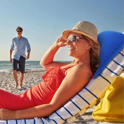 Geelin 20 Pack Inflatable Pillows for Camping Travel Beach Vacation Sand Squared Flocked Soft Fabric Backpacking Ultralight Pillows for Office Sleeping Neck Head Lumbar Support (Blue) — view 6