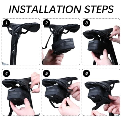 Fyfjur Mini Bike Saddle Bag, Waterproof Compact Portable Bicycle Seat Bag — view 5