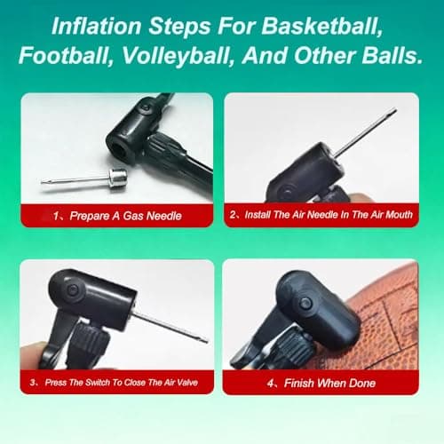 Bjotfhy Ball Pump Needles - Durable Stainless Steel Inflation Pins for Sports Balls, 20-Pack with 2 Adapters — view 4