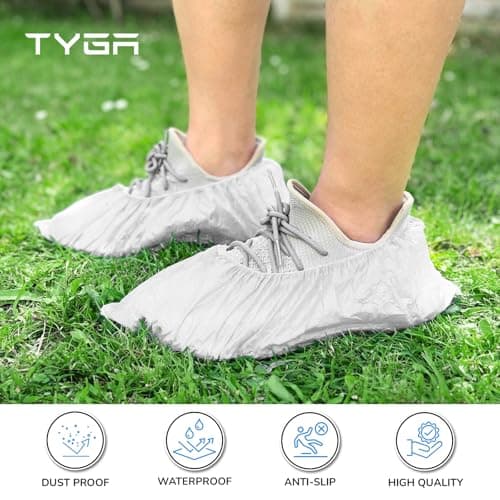 TYGA STORE 30 Pieces Disposable Shoe Covers - White — view 2