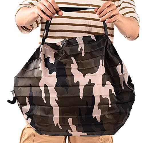 WPKD BLUEIY Foldable Travel Storage Bag, Large Capacity Shopping Tote Bag Multicolor Camouflage for Outdoor (Green) — view 3