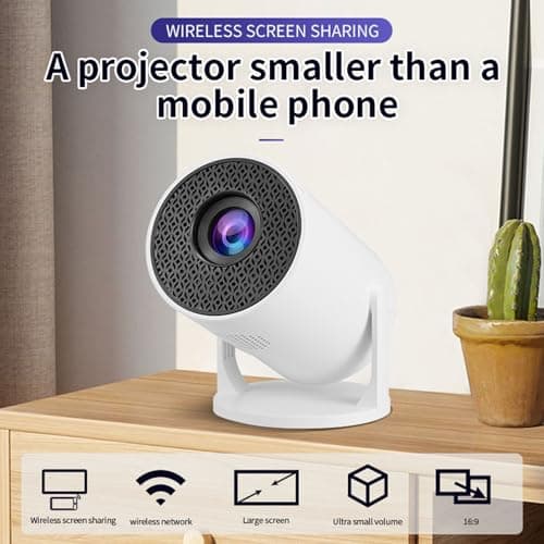 Mini Projector with 2.4G, 1080P Support Portable Projector, 180° Rotatable 90'' Screen Movie Projector Auto Keystone Compatible for Laptop, PC, Smartphone — view 5
