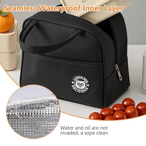 2 Pack Insulated Lunch Bags, Womens Lunch Bag for Work, Travel, Outdoor — view 5