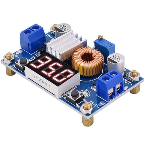 RUNCCI-YUN DC-DC 5A Buck Converter 4-38V to 1.25-36V Step-Down Voltage Regulator High Power Module with LED Display