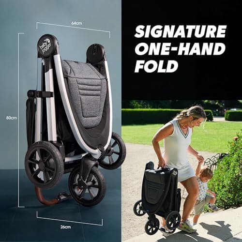 Baby Jogger City Mini GT3 Stroller | All-Terrain Pushchair | Lightweight, Foldable Travel Stroller | Rich Black — view 4