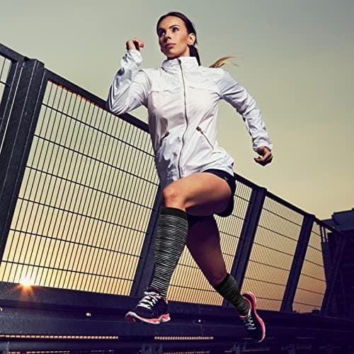 DRESHOW 4 Pairs Compression Socks For Women&Men Circulation Best Support for Athletic Running Cycling Travel — view 3
