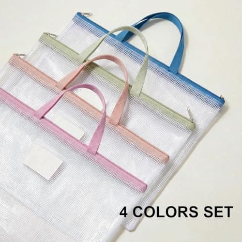 Fockety 4pcs A2 Size Mesh Art Portfolio Bag (4 Pack) — view 2